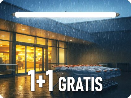 LED vodotesna svetilka 48W, 5760lm (120lm/W), IP65, 150cm, 1+1 gratis!