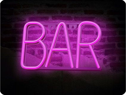 Forever light Neon LED dekoracija, BAR, roza, 3xAA/USB [RTV100301]