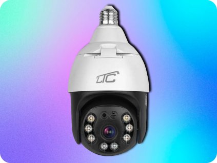 LTC vrtljiva IP kamera v podnožju E27, IP65, PTZ, 5Mpix, 230V, SMART LTC VISION [RTV0400101]