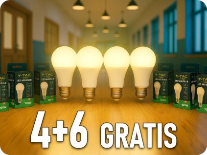 E27 LED žarnica 15W, 1521LM, A65, 4+6 gratis!