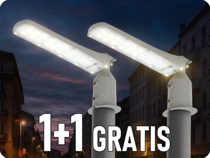 LED linija LED javna razsvetljava FLAMINGO z adapterjem, 30W, 3000lm, IP65, 4000K, siva, 1+1 gratis! [203785]
