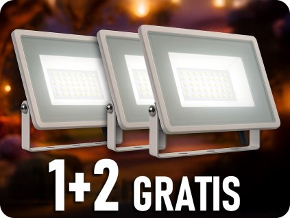 LED reflektor 30W, 2510lm, bel, 1+2 gratis!