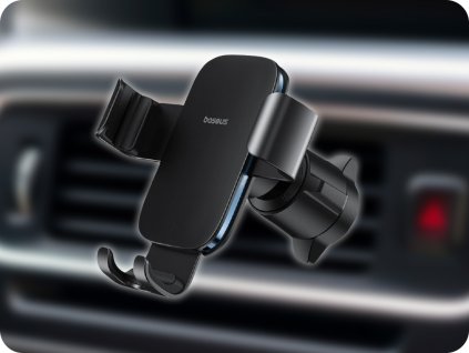 BASEUS METAL AGE 3 GRAVITY, DRŽALO ZA AVTOPREZRAČEVALNO MREŽO, ČRNO [BRA013907]