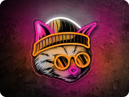 NEON ART LED DEKORACIJA CAT DREAMER Z ZATEMNITVIJO, 5V, USB [RTV100450]