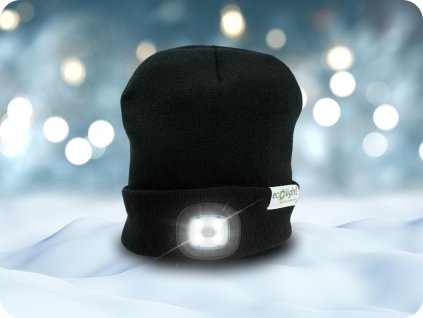 KAPA Z POLNILNO LED LUČKO, 1W, 250MAH, 6500K ČRNA [EC20587]