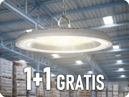 LED HIGHBAY 150W, 12300lm, 90°, IP65, CCT MENJAVA BARVE 3000K/4000K/6500K, SIVA, 1+1 gratis!