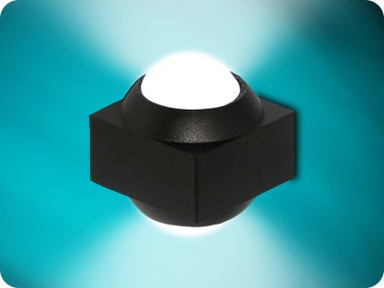 LED stenska svetilka 2W, 200lm, dvojni svetlobni snop, ČRNA