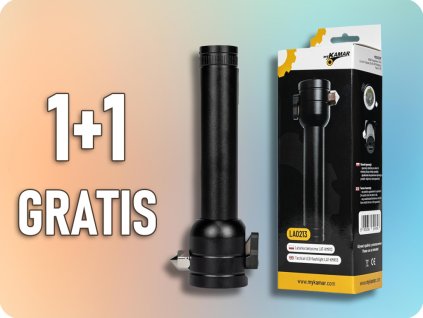 LED svetilka za nujne primere s kladivom 3W, 200lm, 1x1200mAh, 5 načinov delovanja, 1+1 gratis! [LA0213]