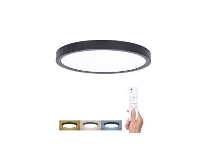 LED stropna svetilka z daljinskim upravljalnikom ESTELA Ø50cm, črna [WO8020]