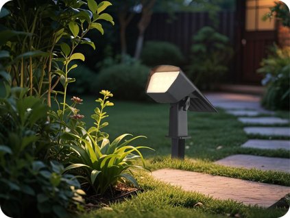 Solarna LED stenska/zemeljska svetilka 1,3 W, 100 lm, CCT menjava barve