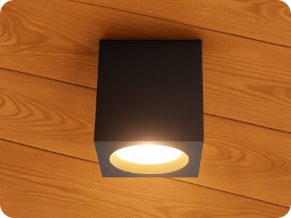 LED nadgradna svetilka CHLOE 7W, 560lm, CCT, kvadratna, črna [SLI043035CCT_PW]