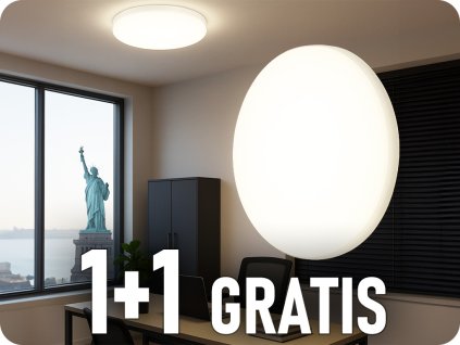 LED stropna svetilka, 15W, 1850lm, čip Samsung, okrogla, 1+1 gratis!