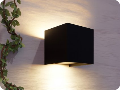 LED stenska svetilka 2x3W, 450lm, črna