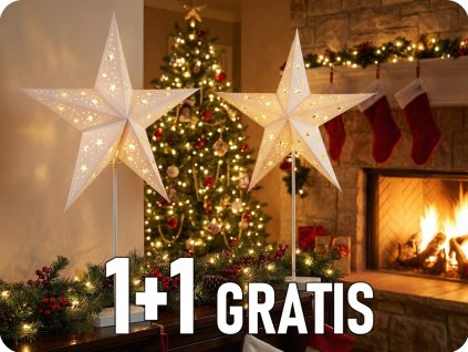 Namizna svetilka Solight LED poinsettia, 10x LED, 3x AA 1+1gratis! (1V262)