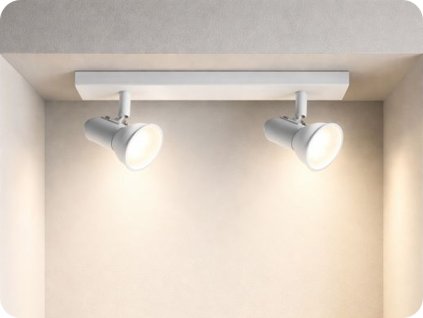 LED stropna notranja svetilka 2xGU10, RIO, bela [AD-OP-6430WGU10]