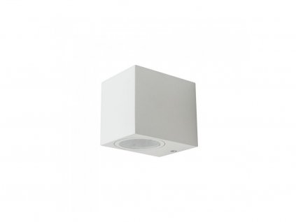 Stenska svetilka GU10, bela, IP44, kvadratna