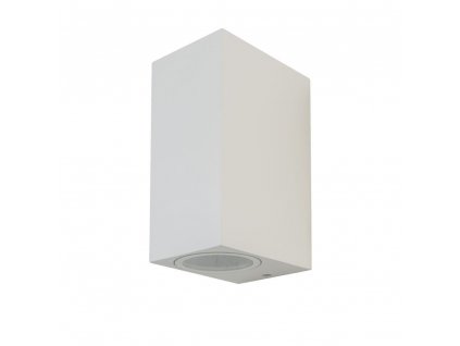 LED stenska svetilka 2xGU10, bela, kvadratna, IP44
