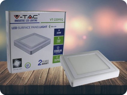 LED PANEL 22W, s stransko lučjo, 2200lm