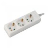 Podaljševalni kabel, 3 vtičnice, 3 m,16A, 3G1,5 mm2, bel