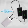 Powerbank, zmogljivost 20000 mAh, indikator, 2xUSB, bela
