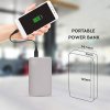 Powerbank, zmogljivost 20000 mAh, indikator, 2xUSB, bela