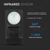 INFRARED MOTION SENSOR FOR WALL, 360°, IP65, črna