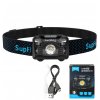 LED čelna svetilka Supfire HL06, 3 načini + SOS + senzor, Micro-USB polnjenje, 5W, 500lm, 300m