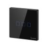 Pametno 3-switch črno WiFi + RF433 Sonofftype T3EU3C-TX (3 kanali), 1A/kanal, max. 100W/kanal, kaljeno steklo [T3EU3C-TX]