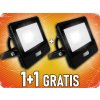 LED reflektor s senzorjem PIR, 20W, 1510lm, Samsungov čip, 1m kabel, 100°, IP65, črna, 1+1 gratis!