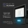 LED reflektor s senzorjem PIR 10W, 735lm, Samsungov čip, 100°, IP65, črna