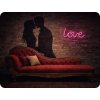 Neonska LED dekoracija Forever Light - LOVE, roza, 3xAA/USB [RTV100208]