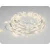 LED okrasna veriga 10m, 100LED, WW, 8 funkcij, z adapterjem, srebrno bakrena [X01100112]