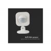 Senzor WiFi PIR 2xAAA domet 2-8m 120° (aplikacija V-TAC smart light) združljiv. z Google Home in Amazon Alexa bela