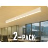 LED linearna viseča luč 40W, 3300lm, čip SAMSUNG, srebrna/2-PACK!