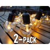 Solarna veriga z daljinskim upravljalnikom 10x0,5W, 10x30LM, 12m, 3,7V, 1200mAh, IP44, 3000K/2-PACK!