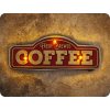 Forever Light LED retro kovinski znak Fresh Brewed Coffee [RTV100462]