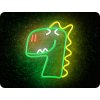 Forever Light Neon LED dekoracija z možnostjo zatemnitve DINO zelena, USB [RTV100442]