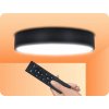 Solight LED svetilka z daljinskim upravljalnikom, 36W, 2300lm, Ø30cm, menjava barve, zatemnitev, črna [WO798-1-B]