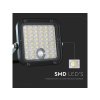 SOLARNI LED REFEKTOR Z DALJINSKIM UPRAVLJANJEM IN PIR SENZORJEM 10W, 1500LM, 2V1 4000K+6000K, ČRN