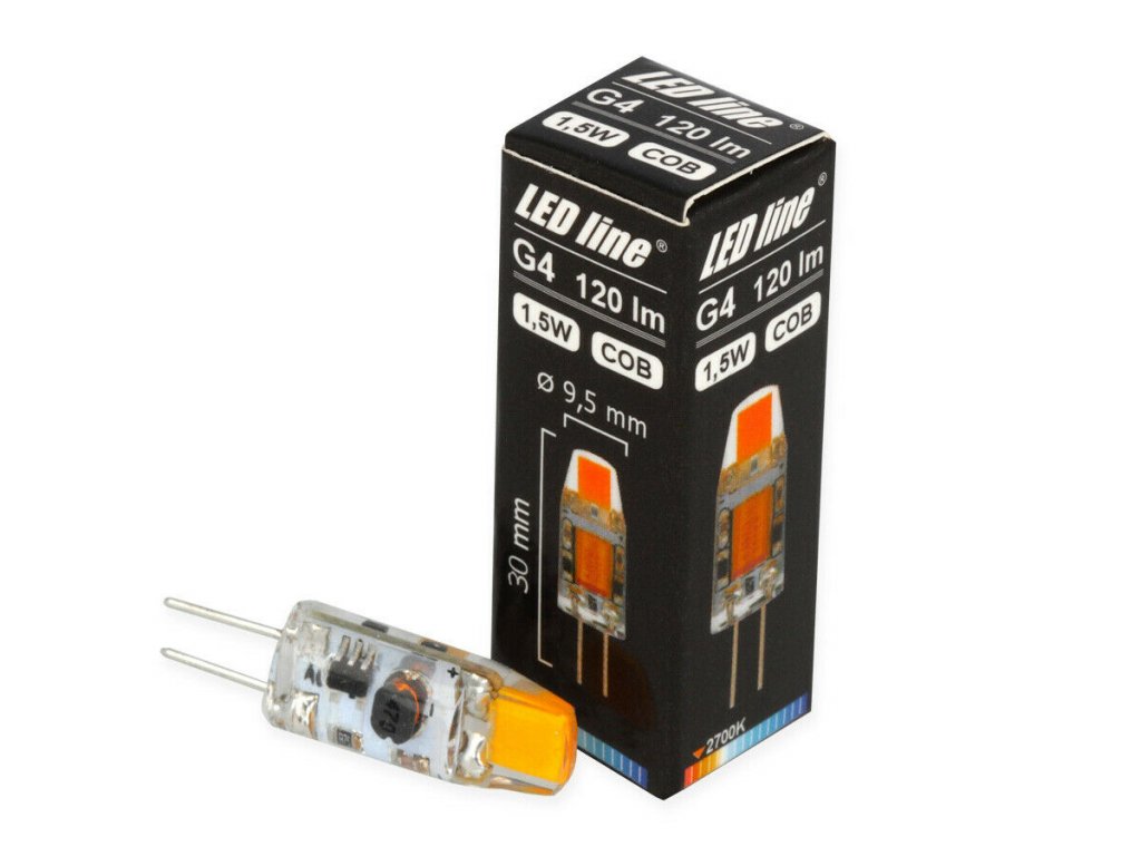 Żarówka LED G4 COB, 12V AC/DC, 1.5W, 120lm, (248986) -