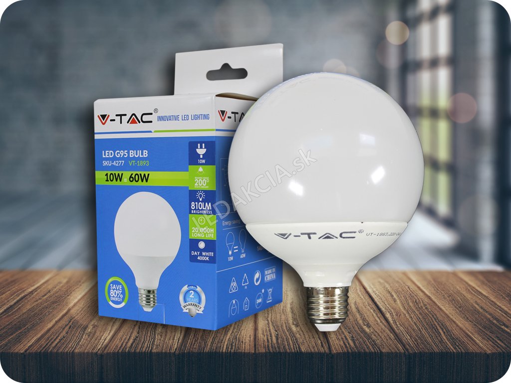 E27 Żarówka LED 10W (810 lm), G95