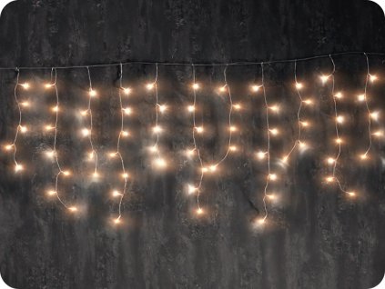 LED deszcz, 3m, 144LED, 24xodgałęzienie, długość odgałęzienia 60 cm, WW, bez funkcji, z adapterem [X08144121]