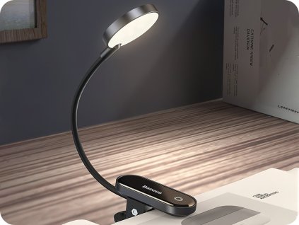 Akumulatorowa mini lampka Baseus z klipsem, 3W, 350mAh, 5V, 4000K [DGRAD-0G]