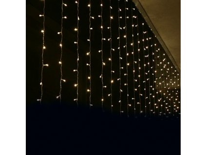 Kurtyna LED 2m, 240LED, odgałęzienie 20x, odgałęzienie 1m, bez funkcji, adapter, przewód przezroczysty, IP44, ciepła biel [X08240121]