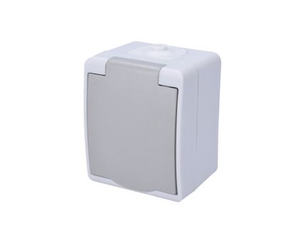 Gniazdo mokre Solight IP54, szare (5B304)
