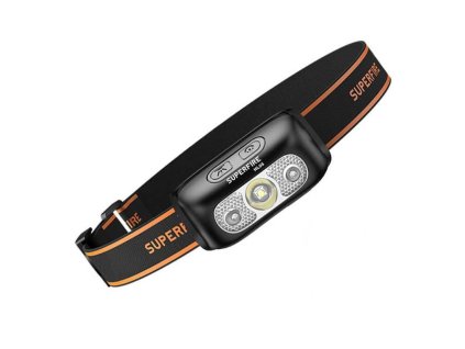 Akumulatorowa latarka czołowa Superfire 2W, 110lm, 4 tryby, 35m, micro USB [HL05-D]