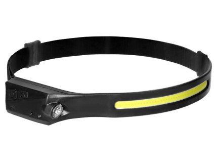 Latarka czołowa LED COB + XPE 350lm, 5 trybów, 1200 mAh [LT-10]
