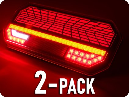 Lampka tylna LED Neon, 12/24V, 6 funkcji, leva+prawa! [L2422]