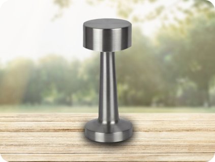 LAMPA STOŁOWA LED LINE RIWIA 1W, 120LM, 1800MAH, CCT, SREBRNA [204478]