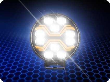 LAMPA PRZEDNIA LED SPIDER TOXIC + OSTRZEGAWSKA + POZYCJONOWANIE 80W+3W+14W, 12/24V, IP69K [L3440]